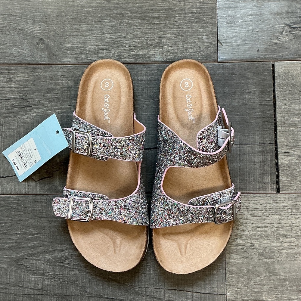 Cat & Jack Multicolor Glitter Sandals